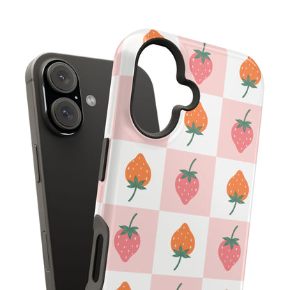 Strawberry Checkered iPhone Case