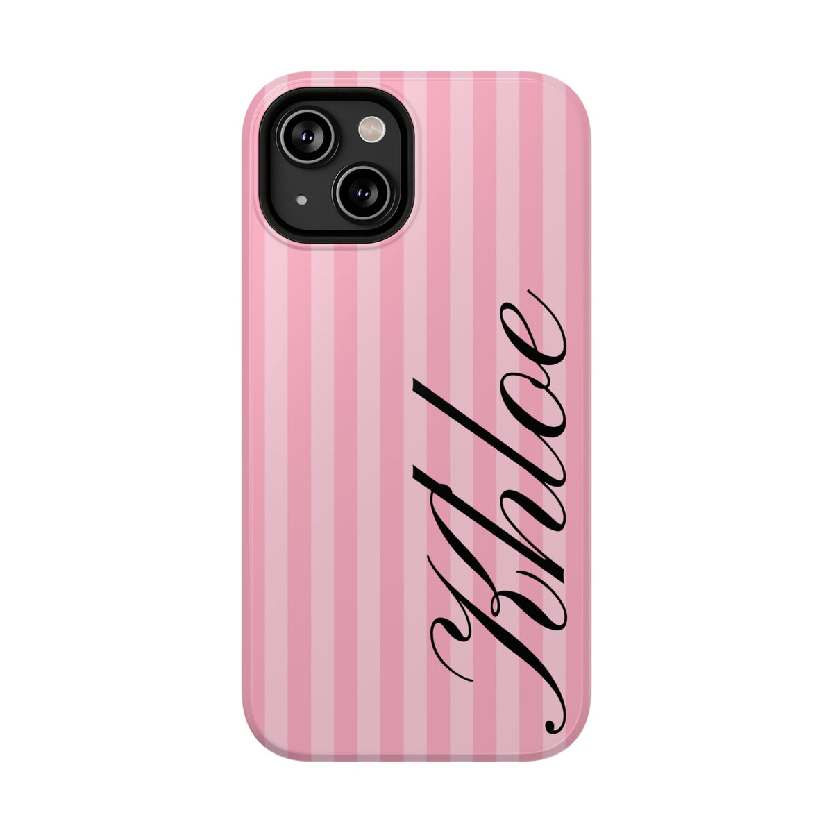 Personalized Bubblegum Stripes iPhone Case