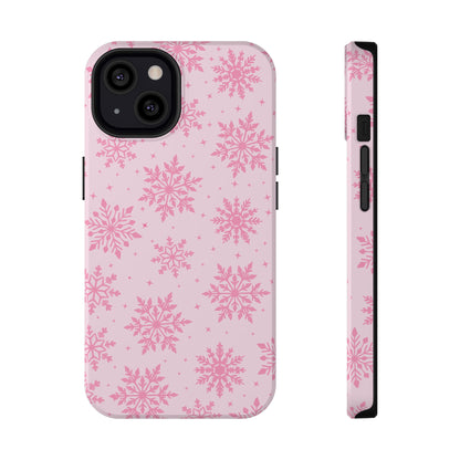 Pink Snowflakes iPhone Case