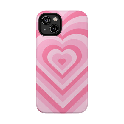 Pink Glowing Hearts iPhone Case