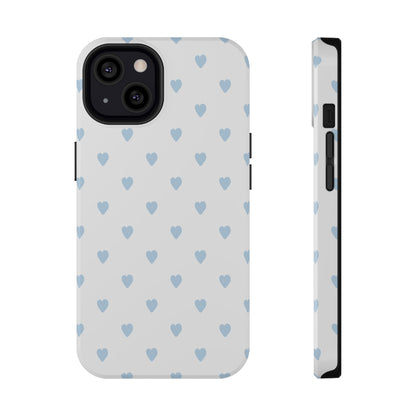 Blue Little Hearts iPhone Case
