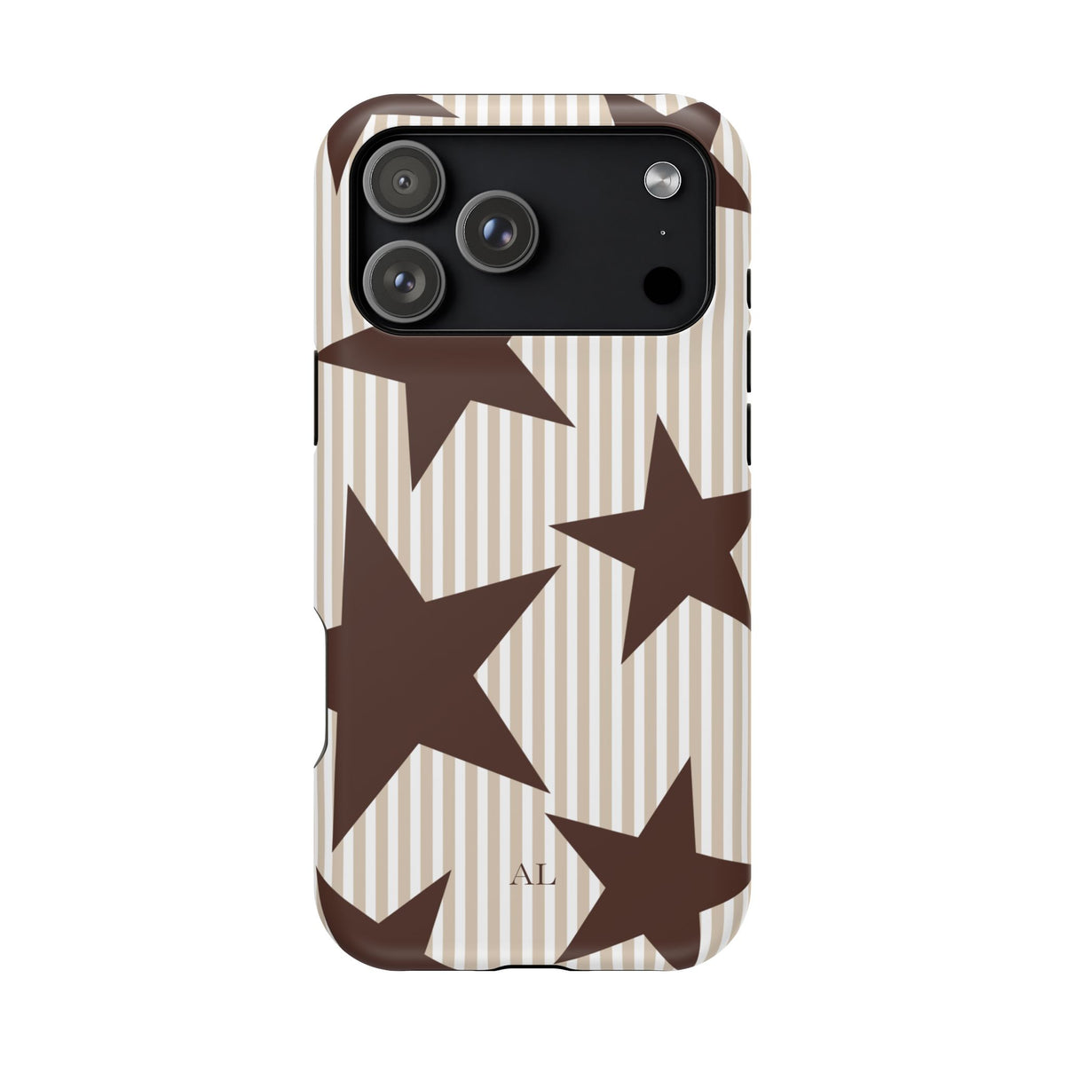 Custom Initials Mocha Star iPhone Case
