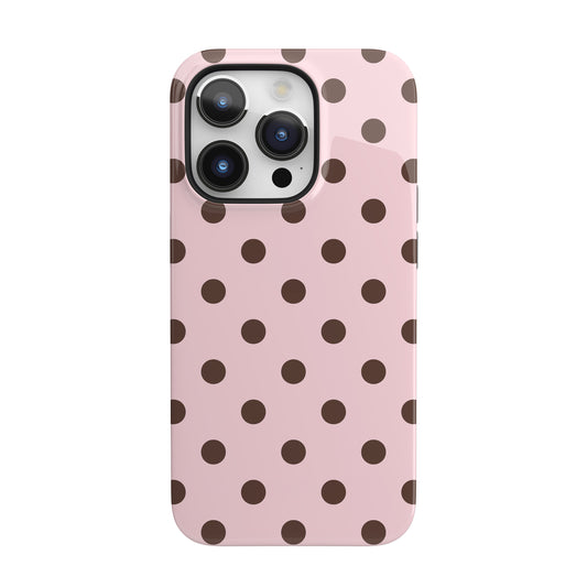 Strawberry Mocha Polka Dots iPhone Case