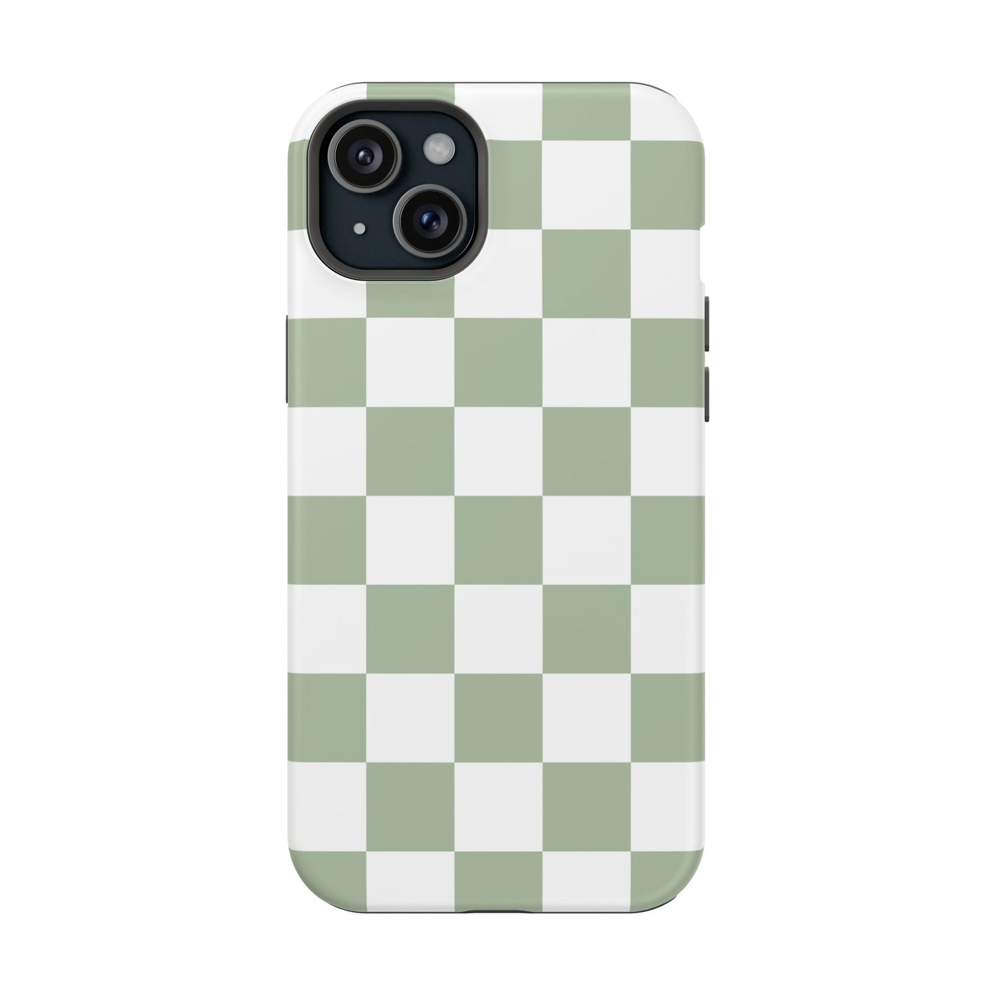 Sage Green Checkered iPhone Case