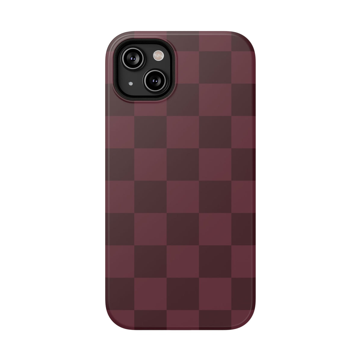 Burgundy Checkered iPhone Case