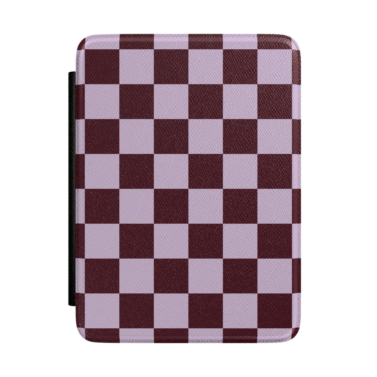 Burgundy & Violet Checkered Kindle Case