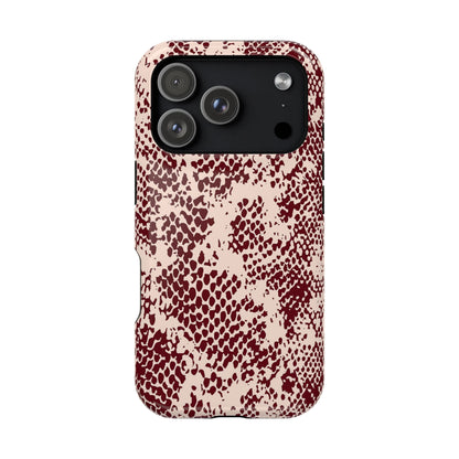 Burgundy Snake iPhone Case