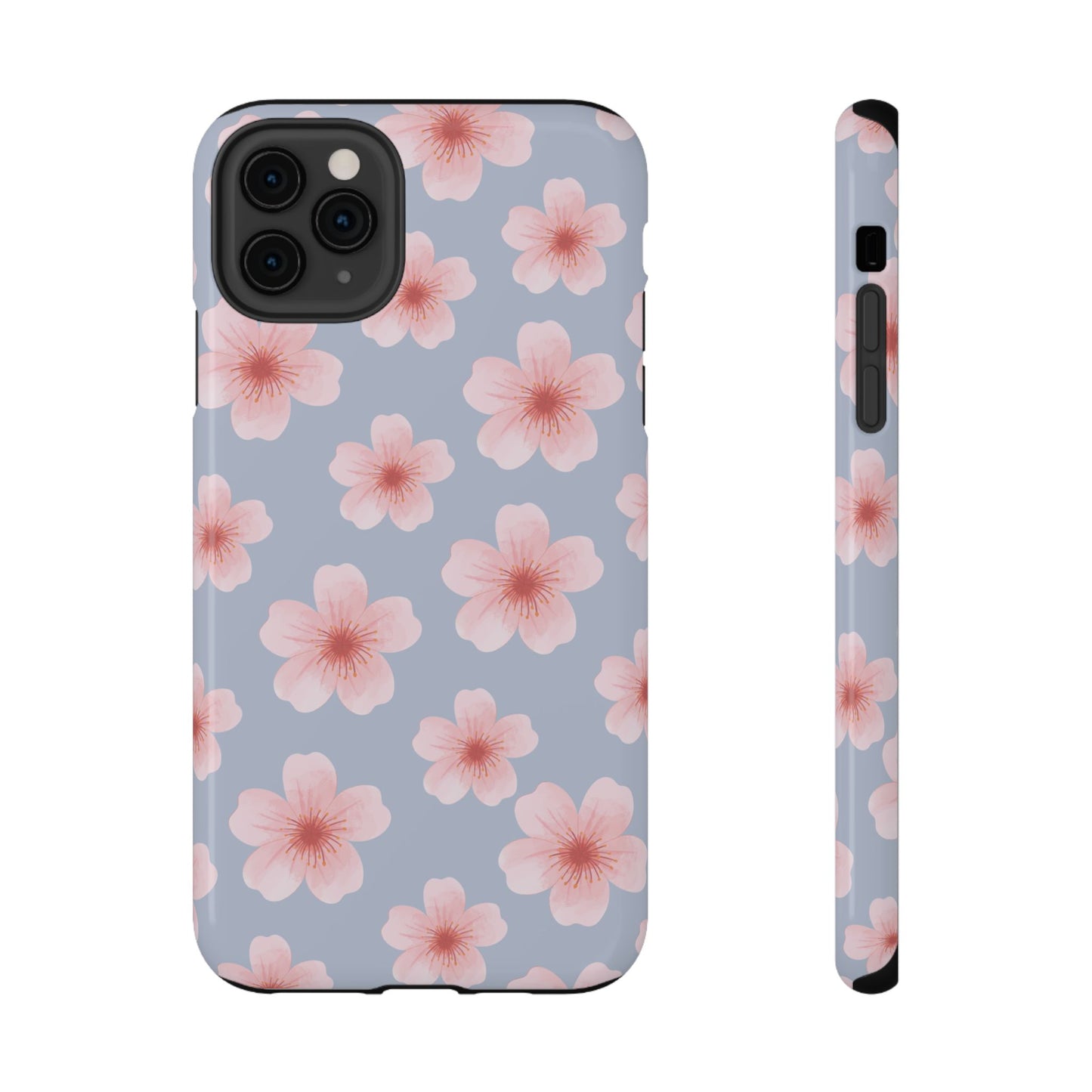 Blue Cherry Blossoms iPhone Case