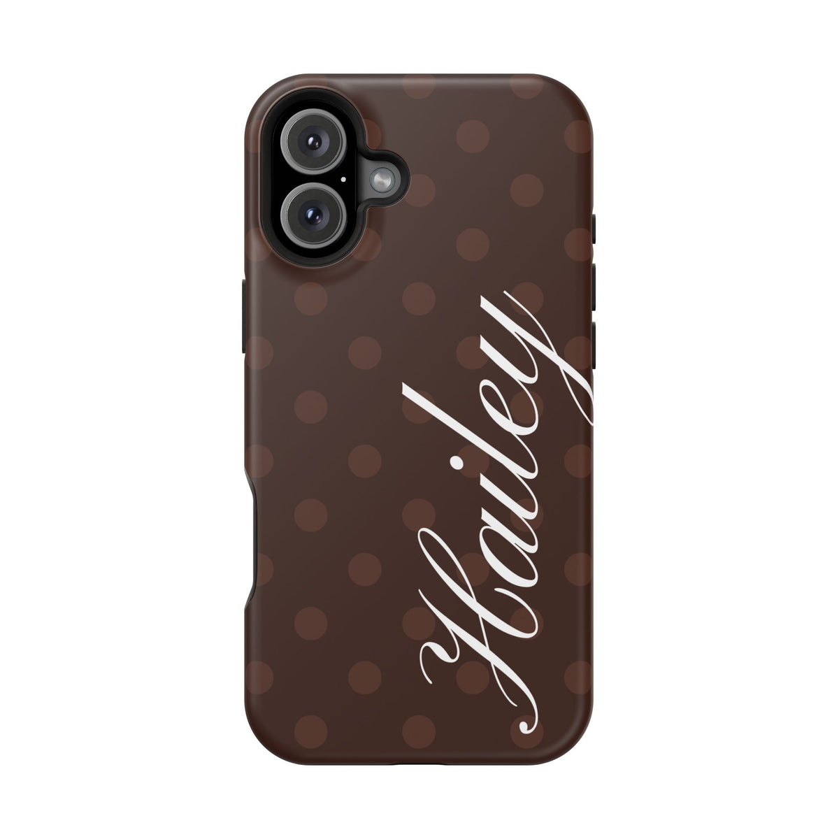 Custom Mocha Polka Dots iPhone Case