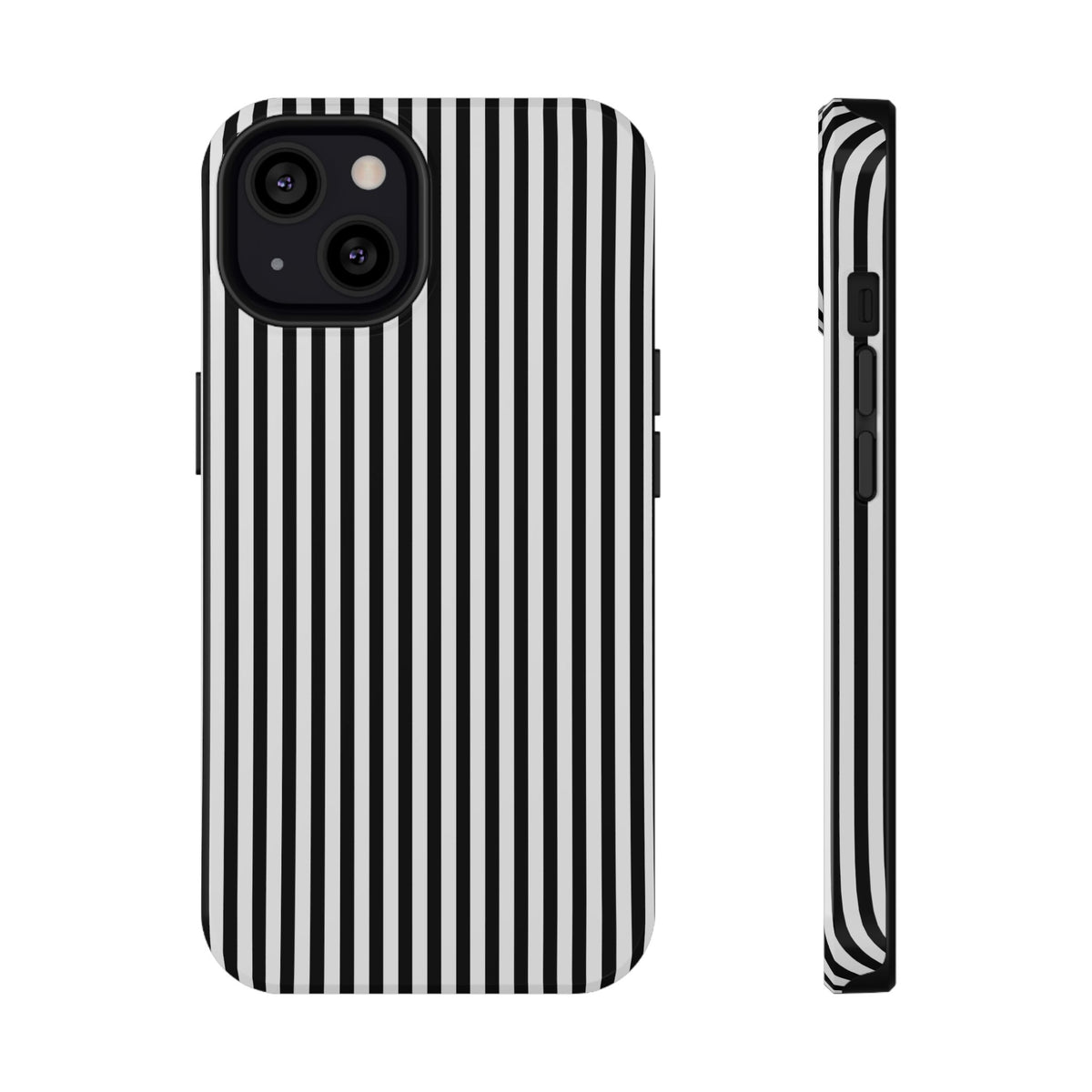 Black Pinstripes iPhone Case