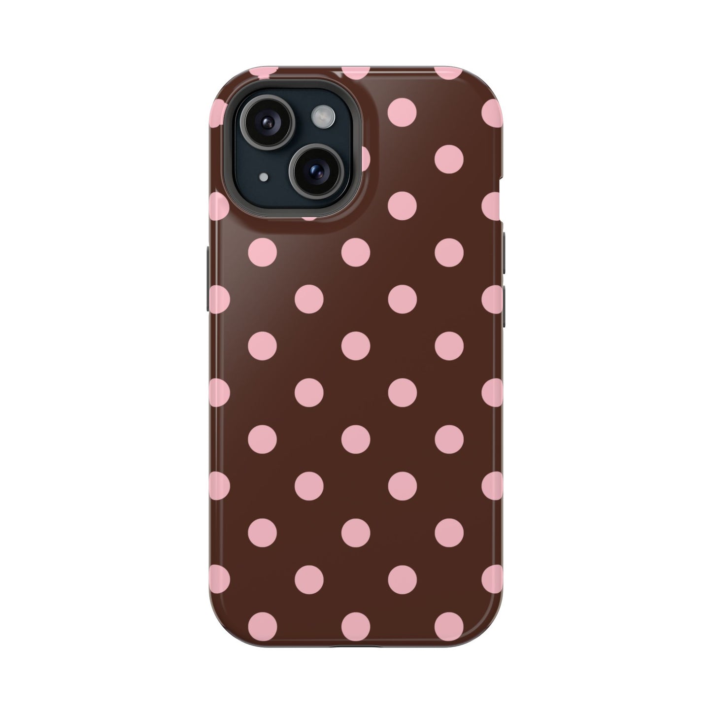 Pink Latte Polka Dots iPhone Case