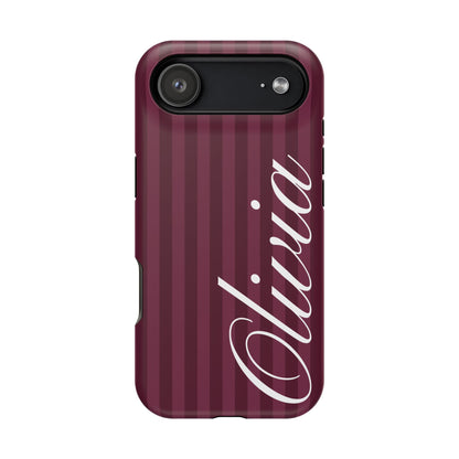 Custom Plum Stripes iPhone Case