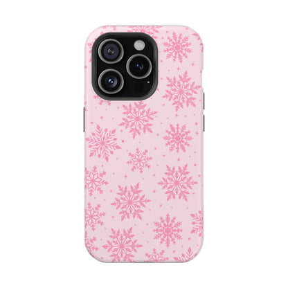 Pink Snowflakes iPhone Case