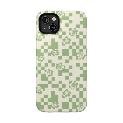 Green Hibiscus iPhone Case