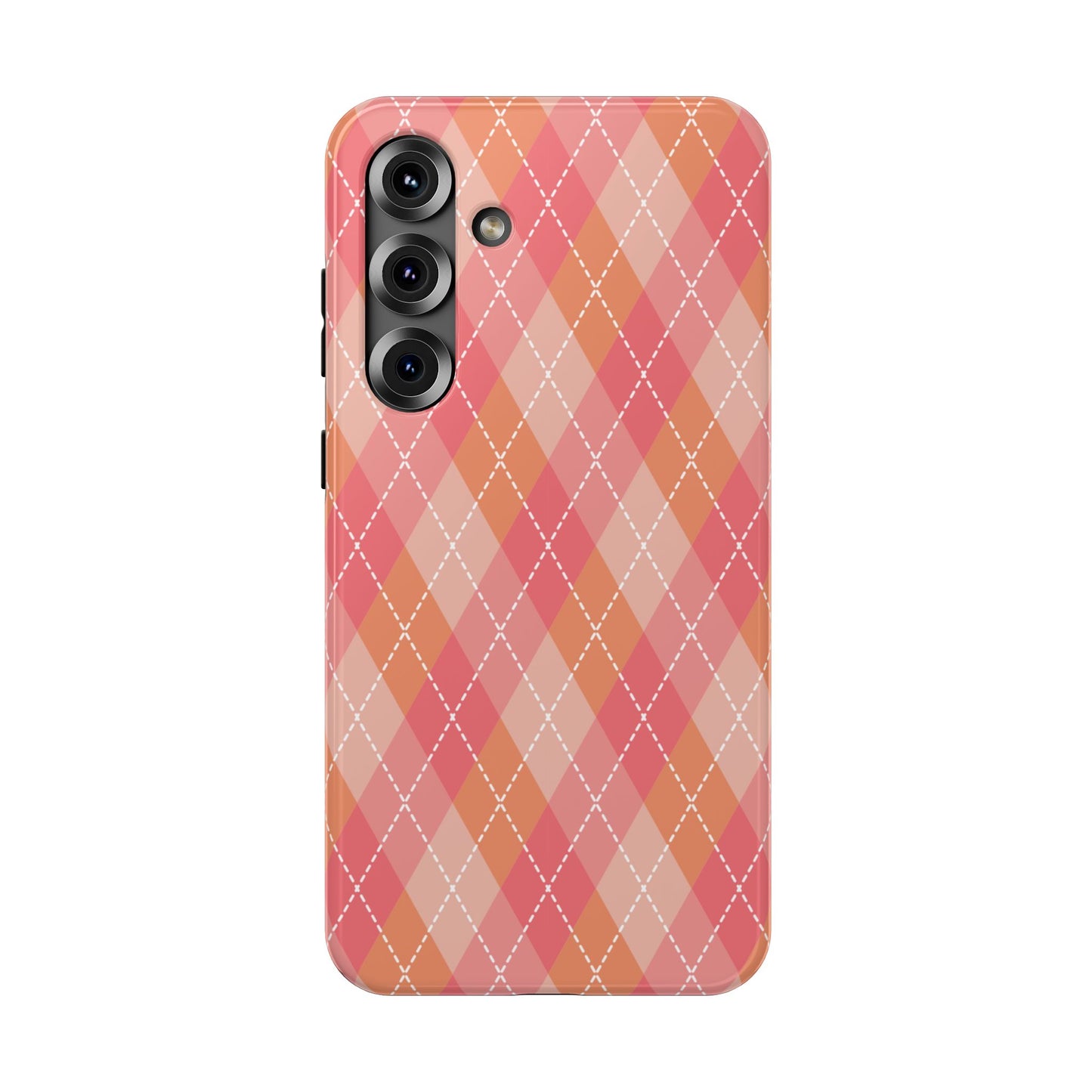 Pink Argyle Samsung Case