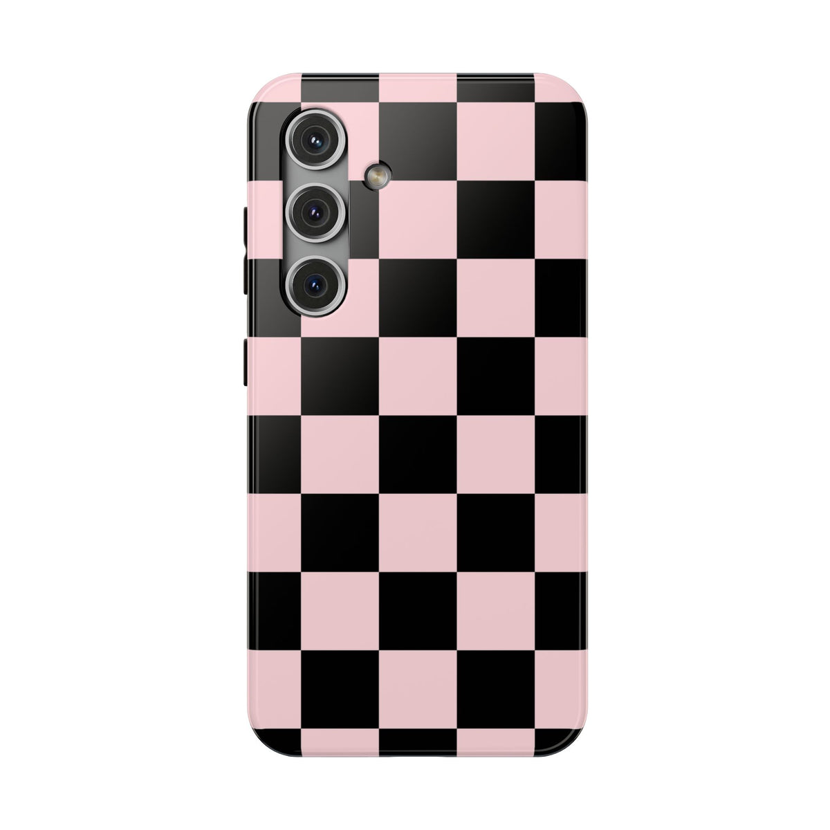 Pink & Black Checkered Samsung Case