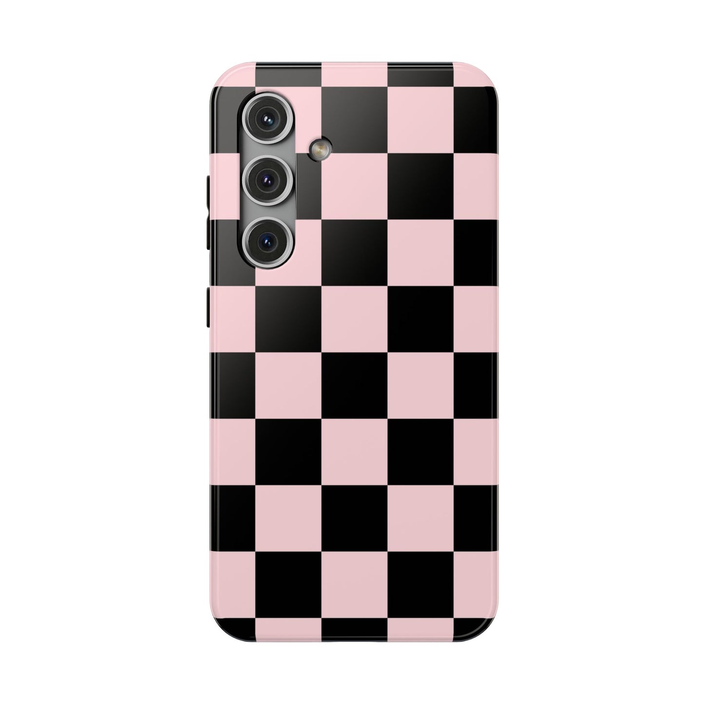 Pink & Black Checkered Samsung Case