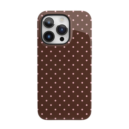 Pink Latte Mini Dots iPhone Case