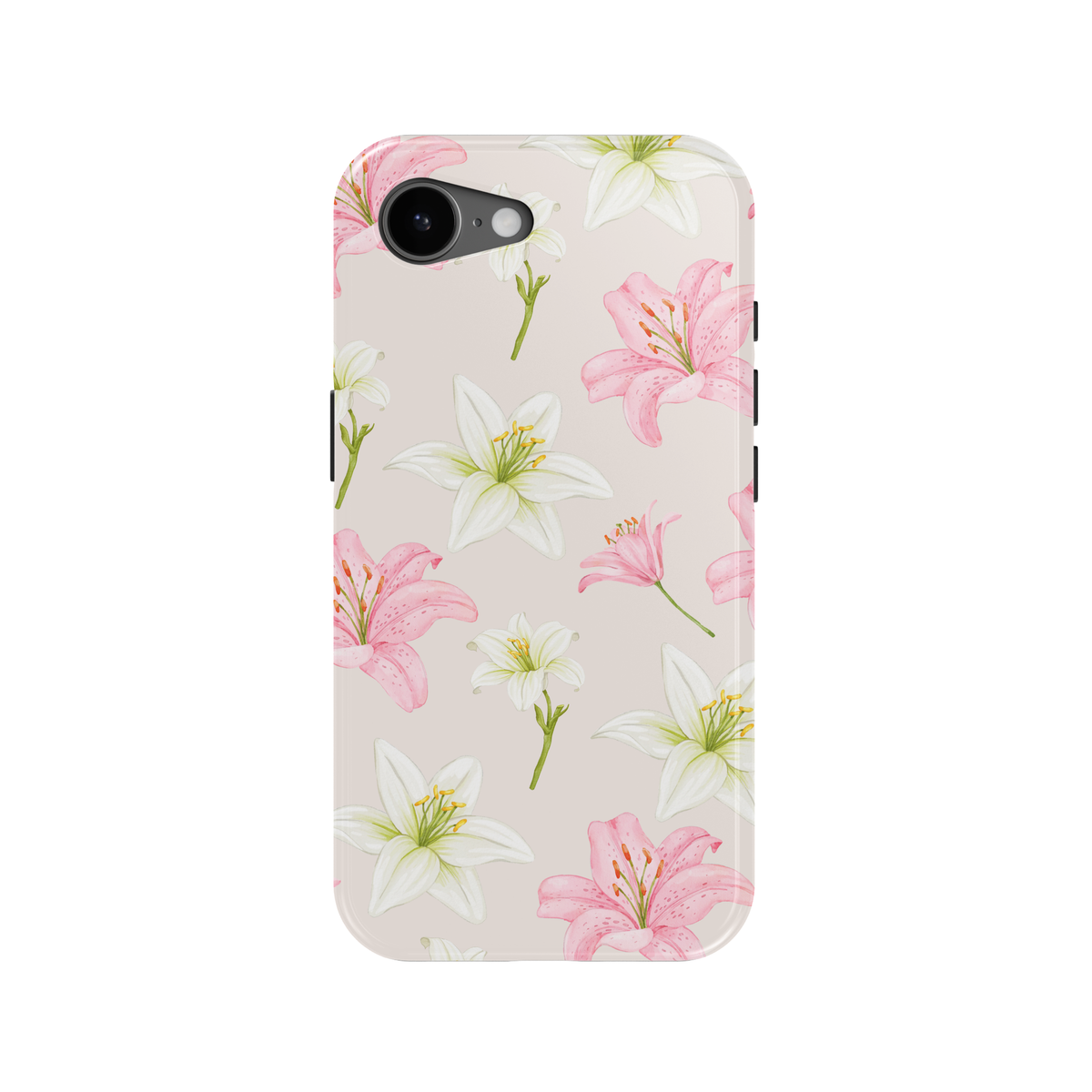 Beige Tiger Lily iPhone Case from Stella Cases