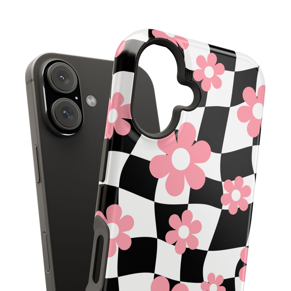 Floral Wavy Checkered iPhone Case from Stella Cases