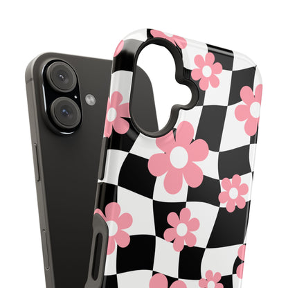 Floral Wavy Checkered iPhone Case from Stella Cases