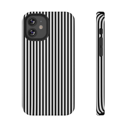 Black Pinstripes iPhone Case