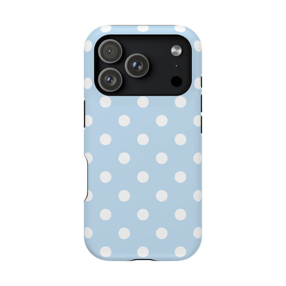 Blue Candy Polka Dots iPhone Case