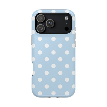 Blue Candy Polka Dots iPhone Case