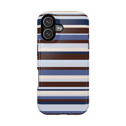 Blueberry Mocha Stripes iPhone Case