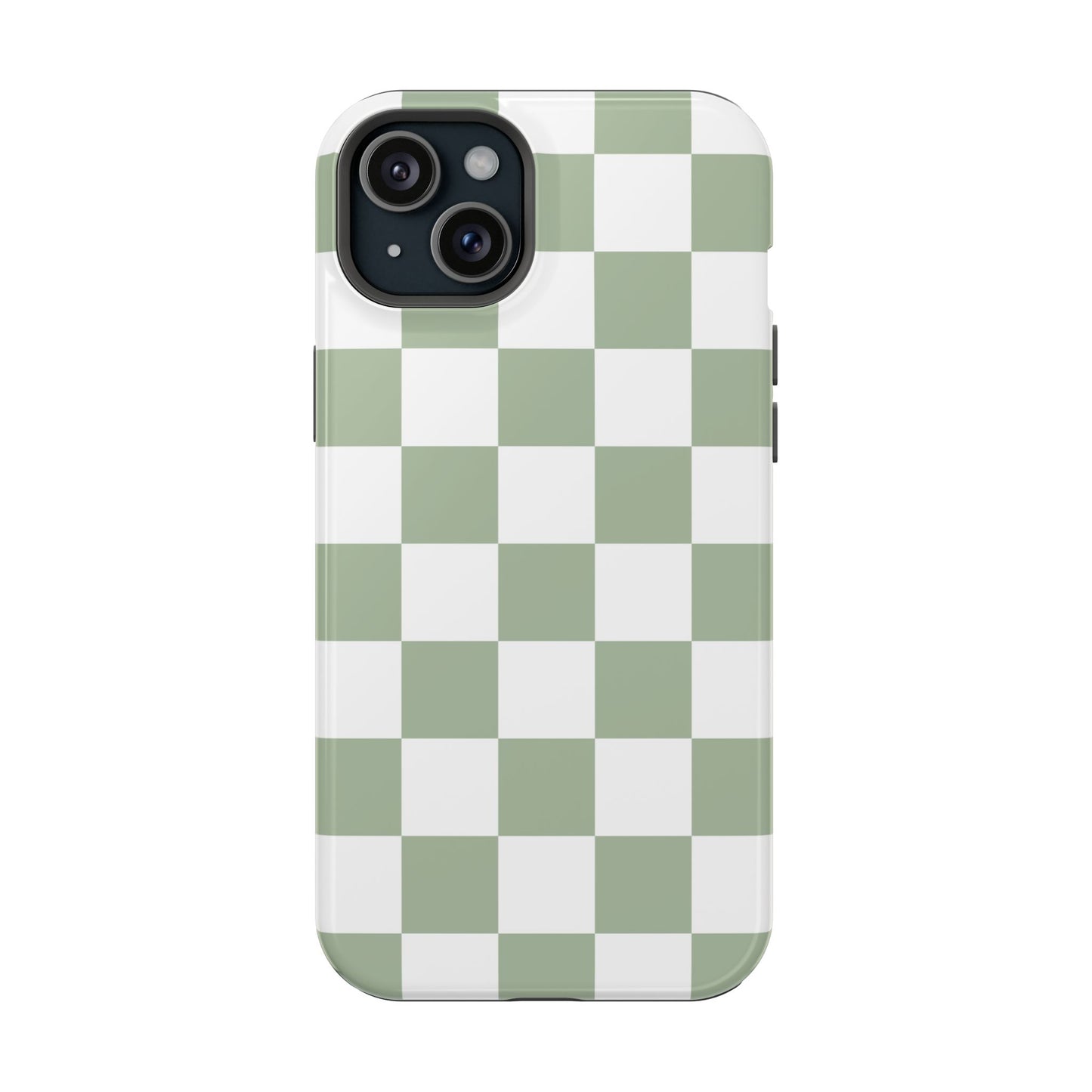 Sage Green Checkered iPhone Case