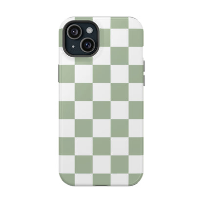 Sage Green Checkered iPhone Case