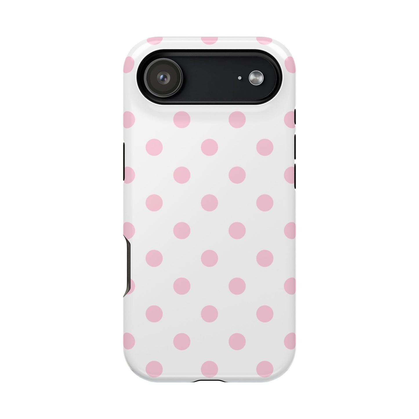 Pink Clouds Polka Dots iPhone Case