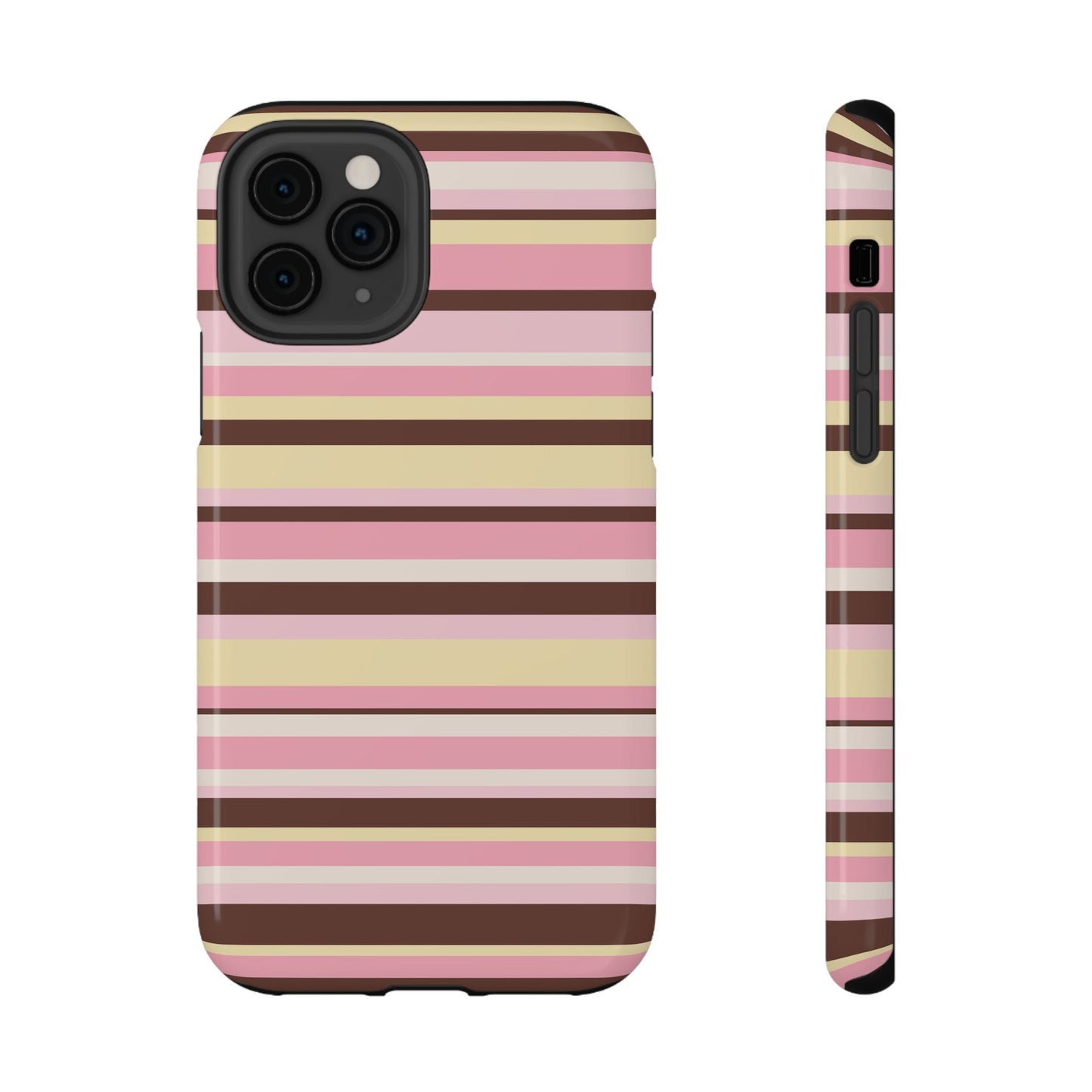 Sunday Latte Stripes iPhone Case