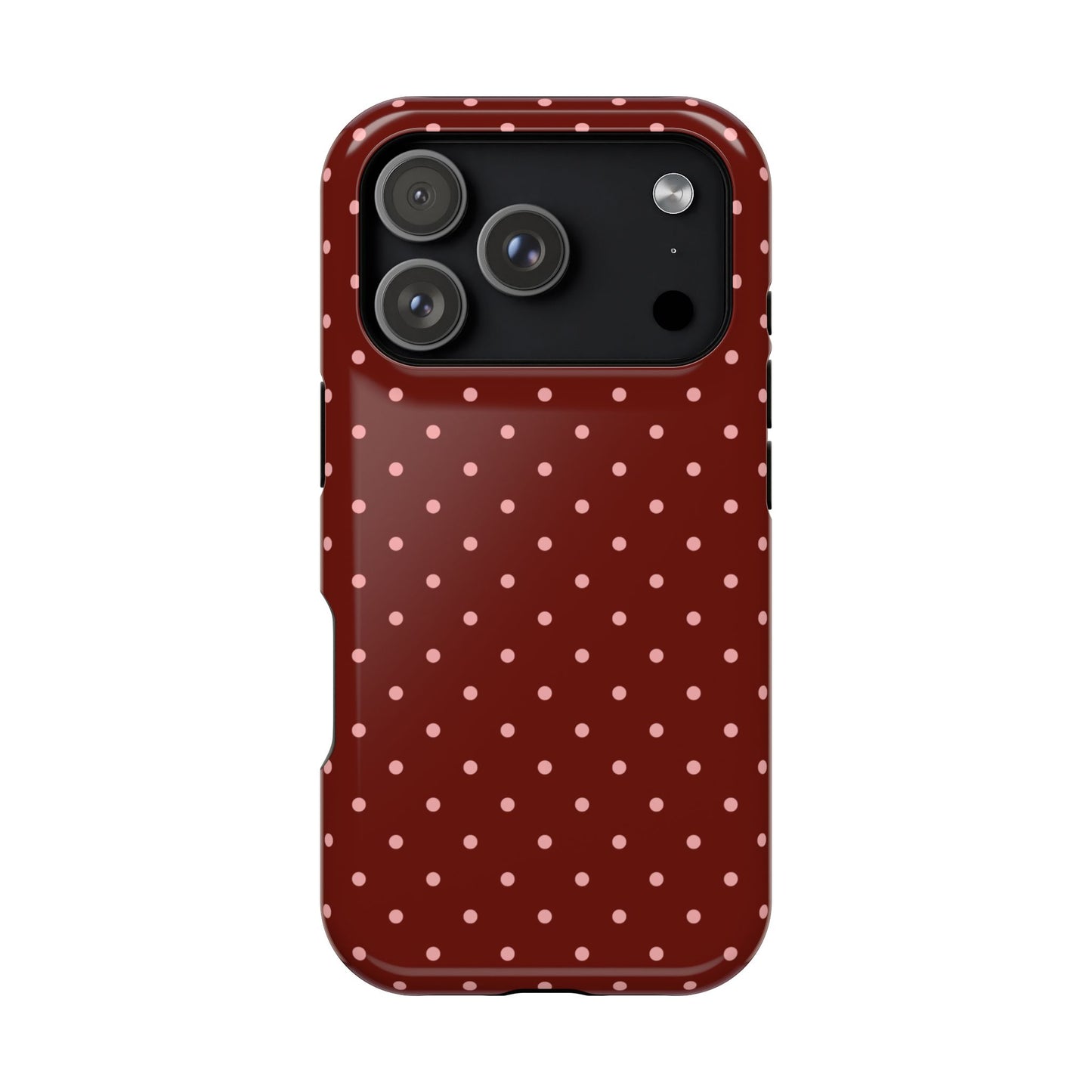 Maroon Mini Dots iPhone Case