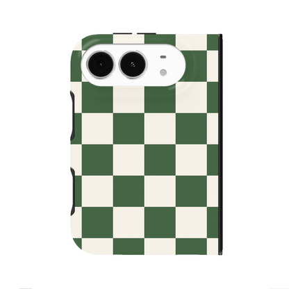 Green Checkered iPhone Case