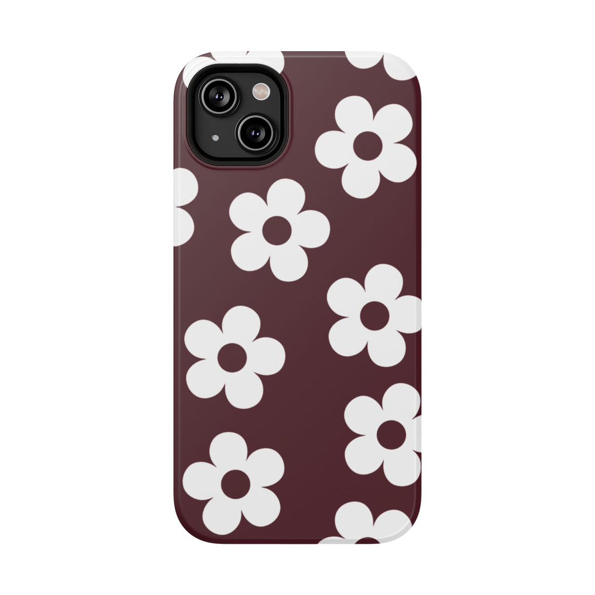 Burgundy Flowers iPhone Case
