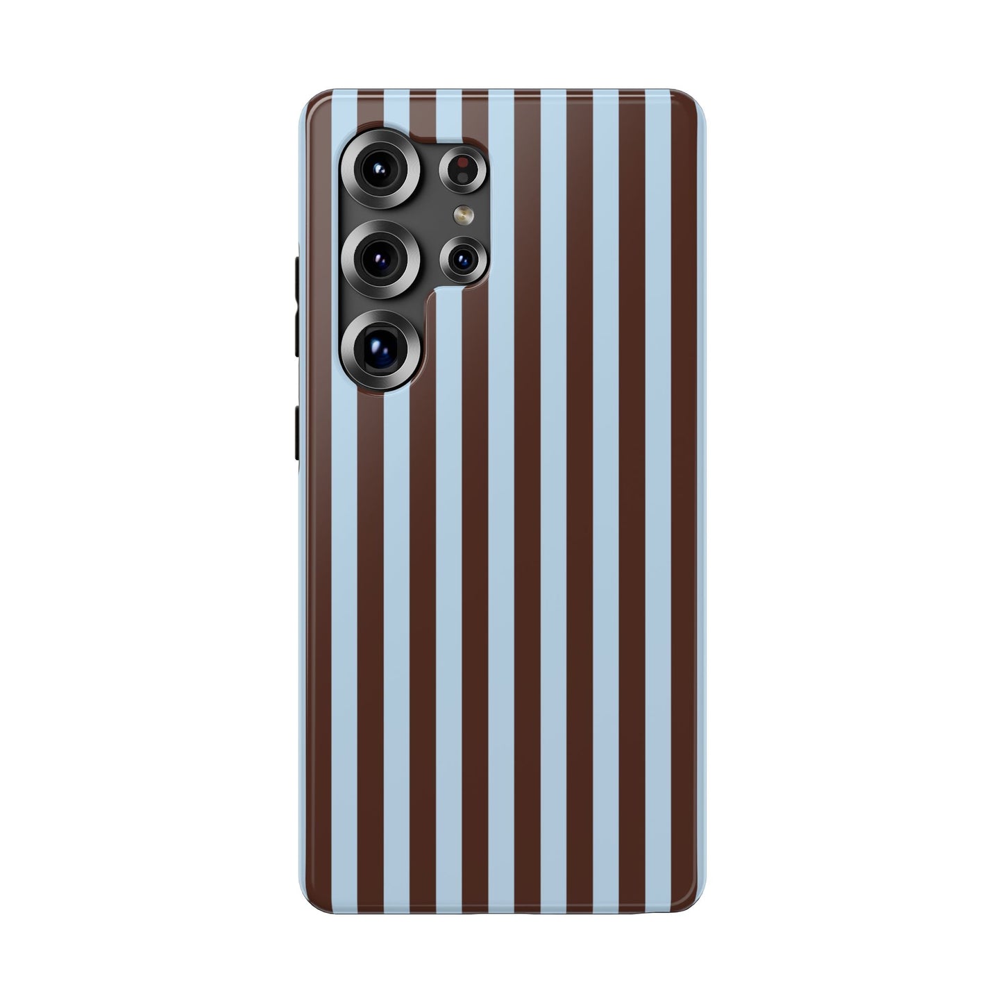 Blue Latte Stripes Samsung Case