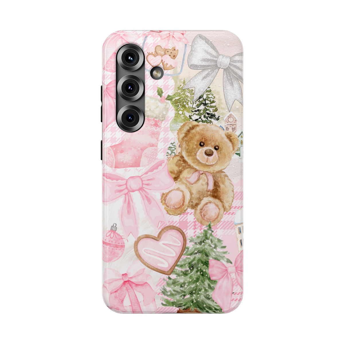 Pink Christmas Collage Samsung Case