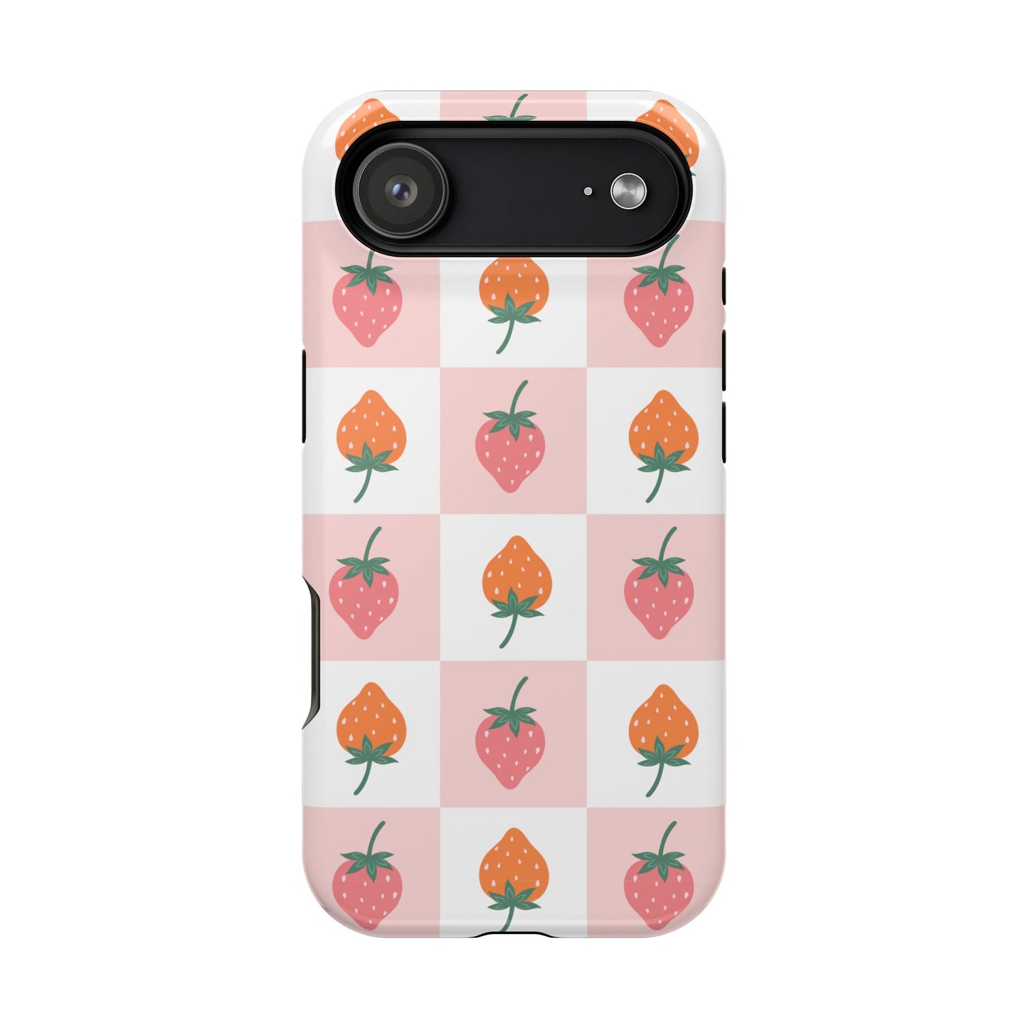 Strawberry Checkered iPhone Case