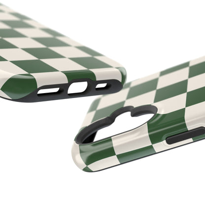 Green Checkered iPhone Case