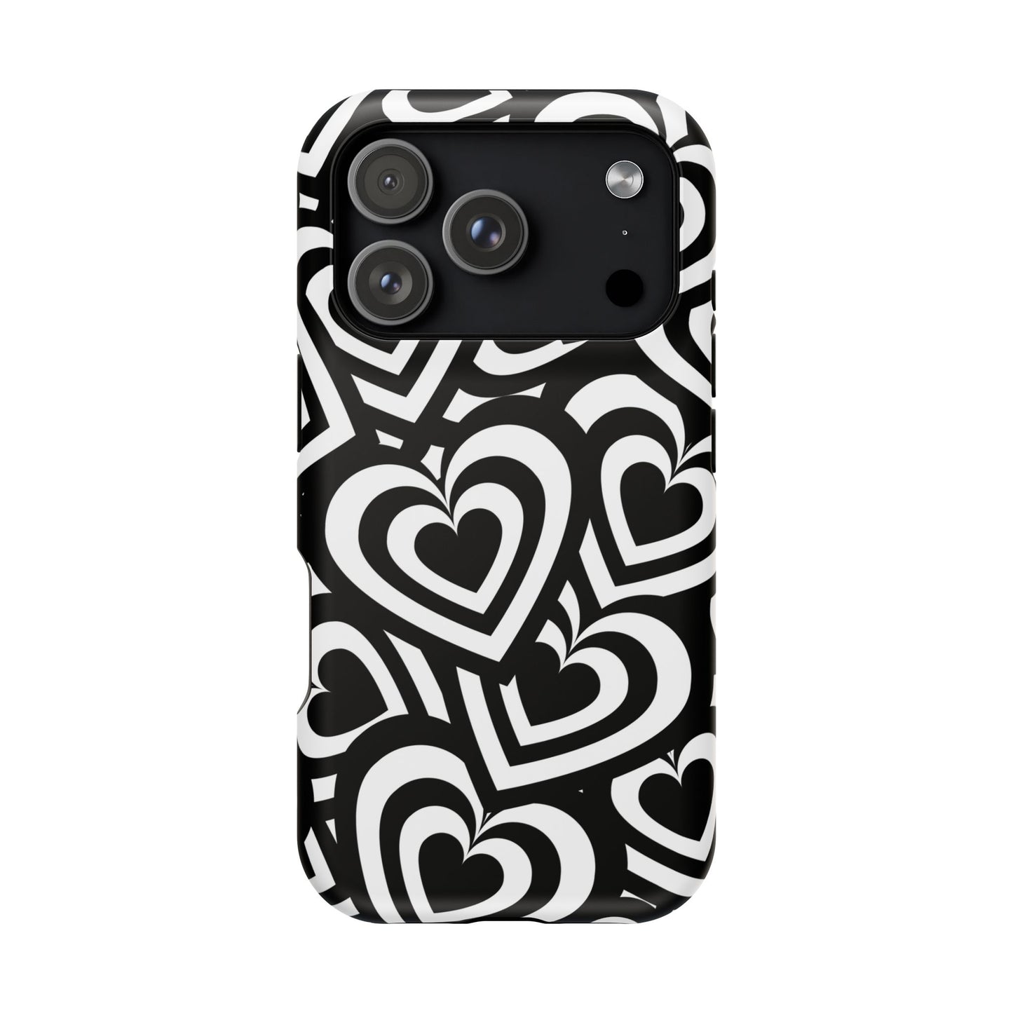 Black & White Hearts iPhone Case