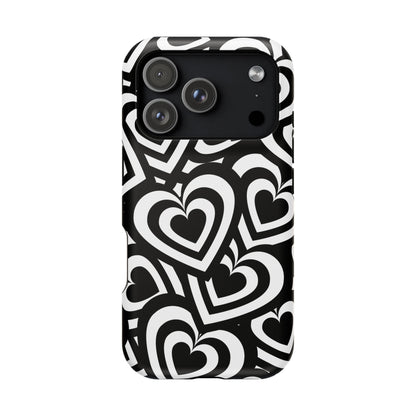 Black & White Hearts iPhone Case