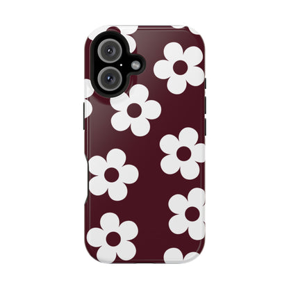 Burgundy Flowers iPhone Case