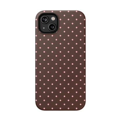 Pink Latte Mini Dots iPhone Case