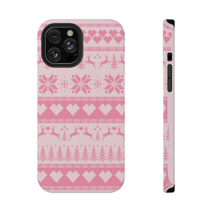 Pink Christmas Sweater iPhone Case