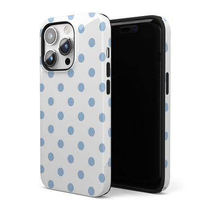 Baby Blue Polka Dots iPhone Case