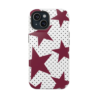 Burgundy Star iPhone Case