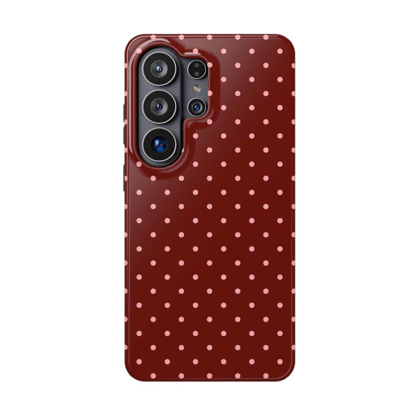 Maroon Mini Dots Samsung Case