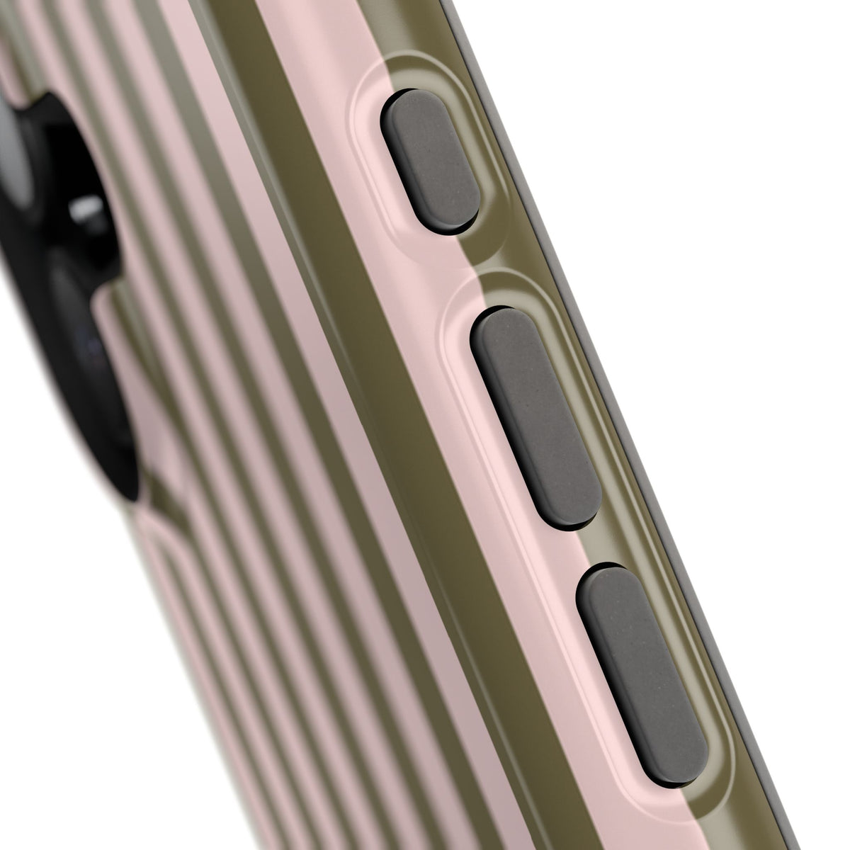Pink Pistachio Stripes iPhone Case