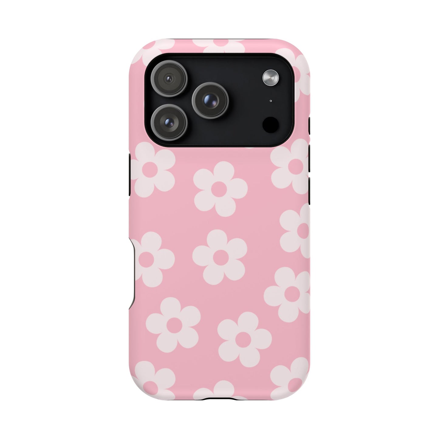 Pink Retro Flowers iPhone Case